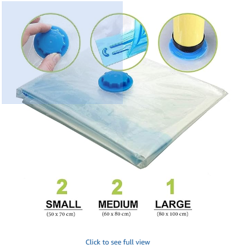 Vacuum Bag | Space Saver Compression Bags with Free Vacuum Pump