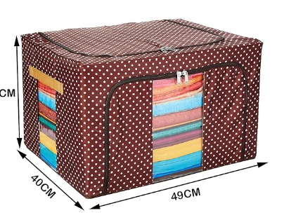 Steel Frame Fabric Storage Box  Cloth Quilt Blanket Storage Bag Home Foldable Clothing Organizer Kid Box OEM