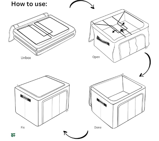 Steel Frame Fabric Storage Box  Cloth Quilt Blanket Storage Bag Home Foldable Clothing Organizer Kid Box OEM