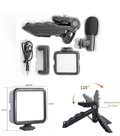 Video Making Kit 49 – Vlogging Camera Kit with Mic & Tripod Stand