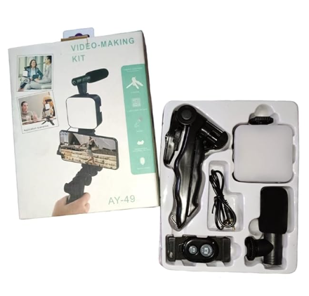 Video Making Kit 49 – Vlogging Camera Kit with Mic & Tripod Stand